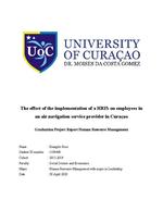 The effect of the implementation of a HRIS on employees in an air navigation service provider in Curacao